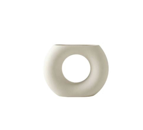 White Nordic Vase. Minimalist Flower Vase. Chic Home Decor Idea. WickedYo
